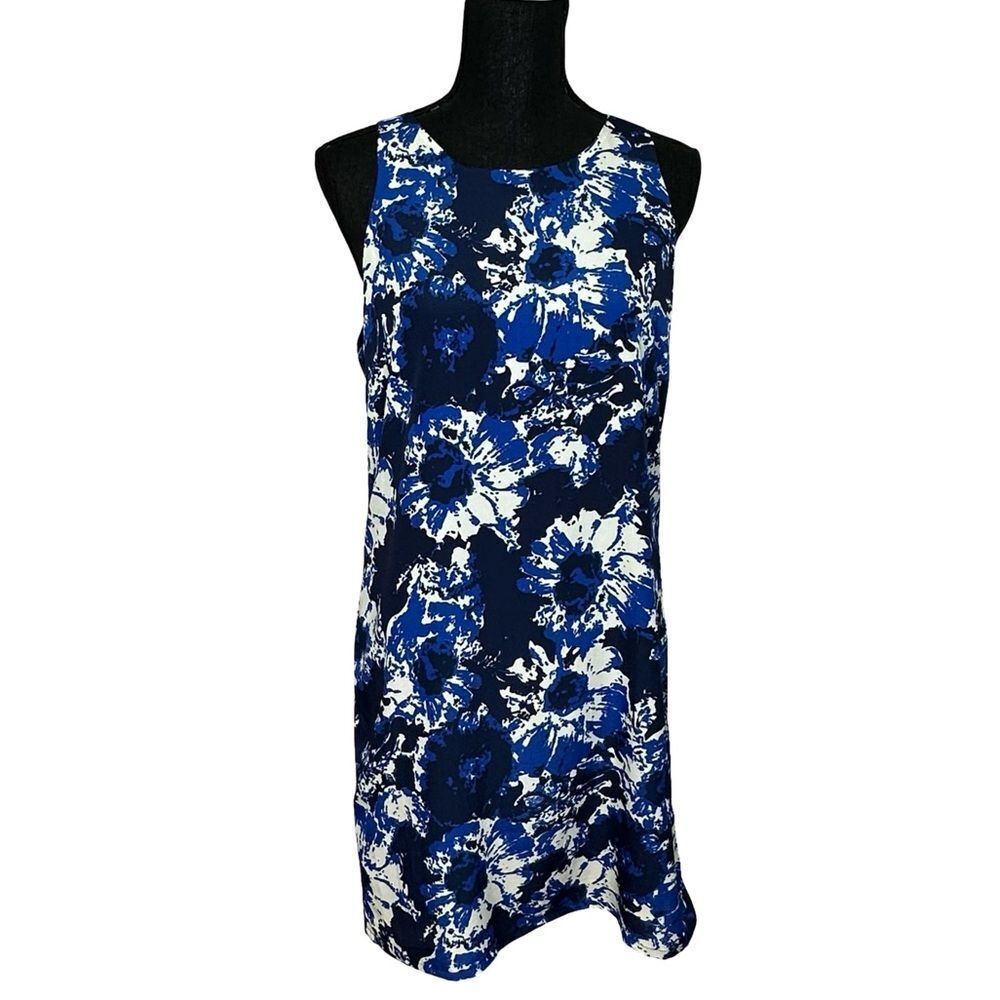 PIPERLIME Blue & White Sheath Dress Size Medium